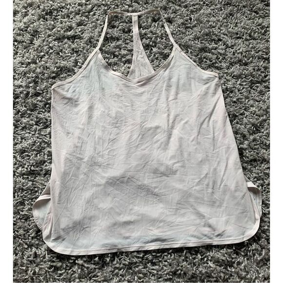 Lululemon milkshake pink Racerback Lace Athletic Tank Top Women's M - Picture 1 of 6